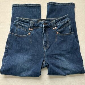 Judy Blue Jeans Women Size 11/30 Blue Capri Relaxed Fit Straight Leg Stretch